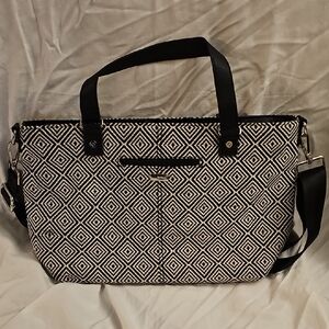 Black and White Geometric Tote Bag